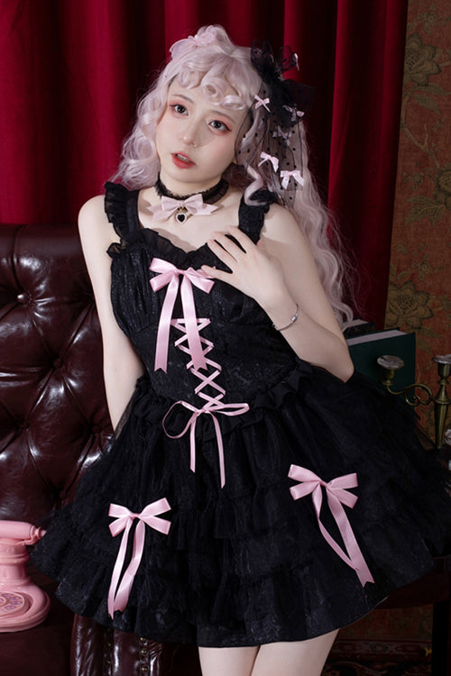 Love Overture Ruffled Bow High Waisted Sweet Lolita JSK Dress