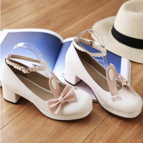 Rabbits Ears Bowknot Sweet Lolita Shoes
