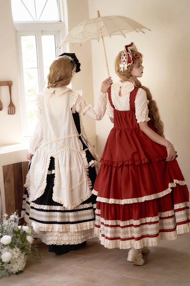 Black Lily Multi-Layered Ruffle Lace Classic Elegant Lolita Jsk Dress