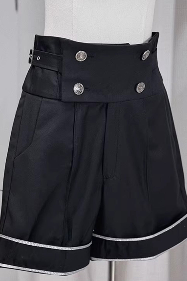 Black Rules of the Otherworld Long Sleeves Gothic Ouji Lolita Shorts Coat Set