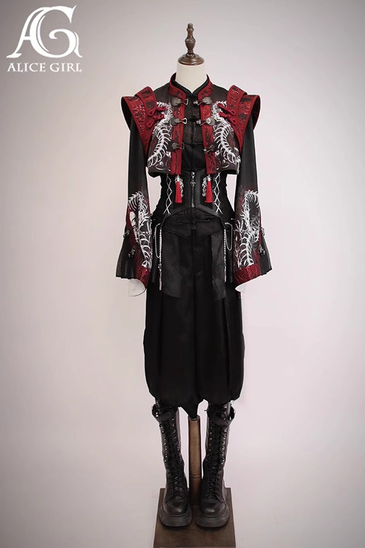 Bone Dragon Long Sleeves Print Ouji Fashion Classic Lolita Coat 2 Colors