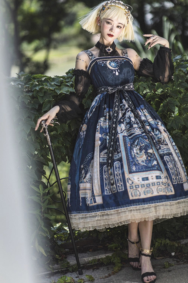 Dusk Best Egyptian Style Print Ruffle Gothic Lolita Dress 3 Colors