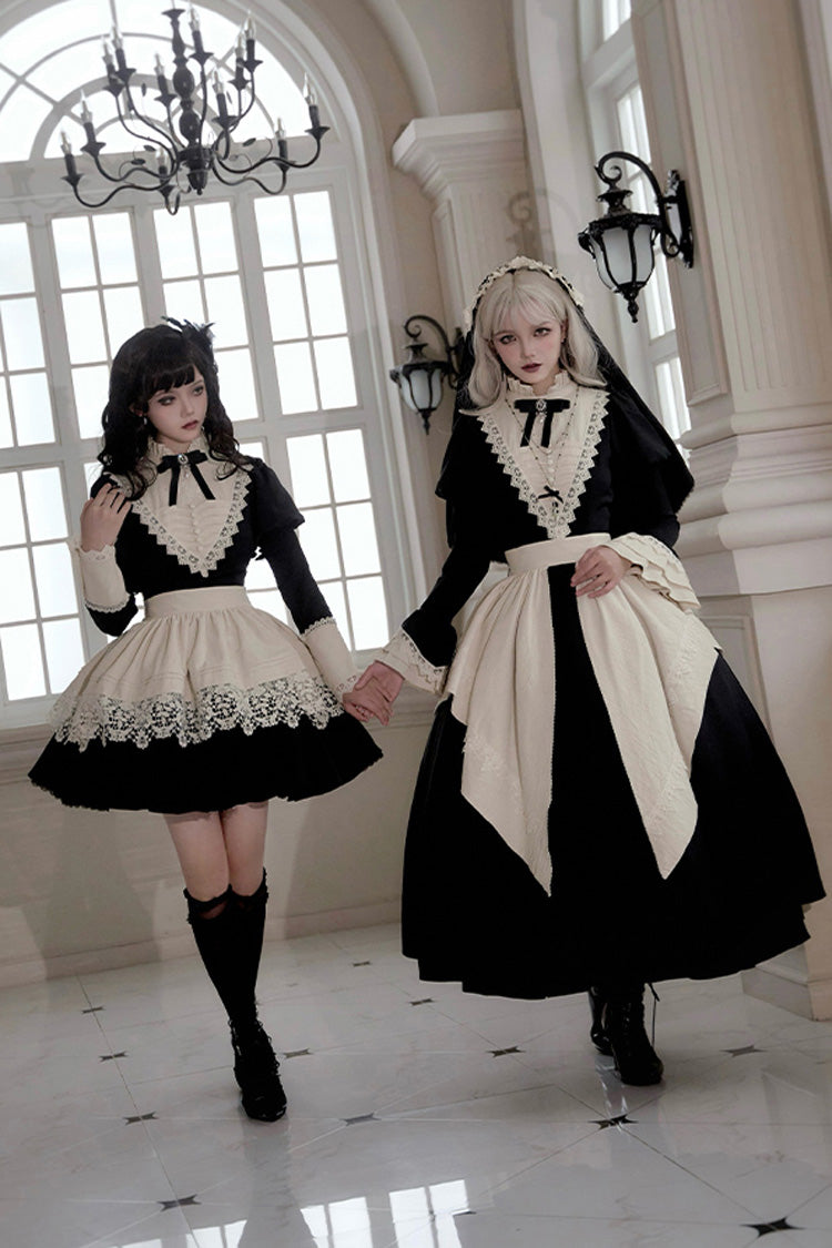 Black Letters and Poems·Nocturne Nun Long Sleeves Ruffle Gothic Lolita Long Dress
