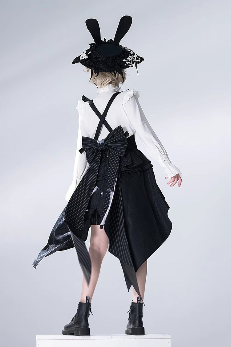 Black Rabbit Theater Jacquard Version Ouji Lolita Rabbit Ear Hat