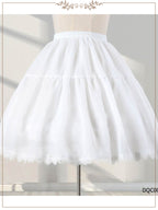 Petticoat Lolita Soft Fishbone pattern Hoopless Crinoline Adjustable Under skirt for Hanfu Ma Mian Skirt Light Fluffy