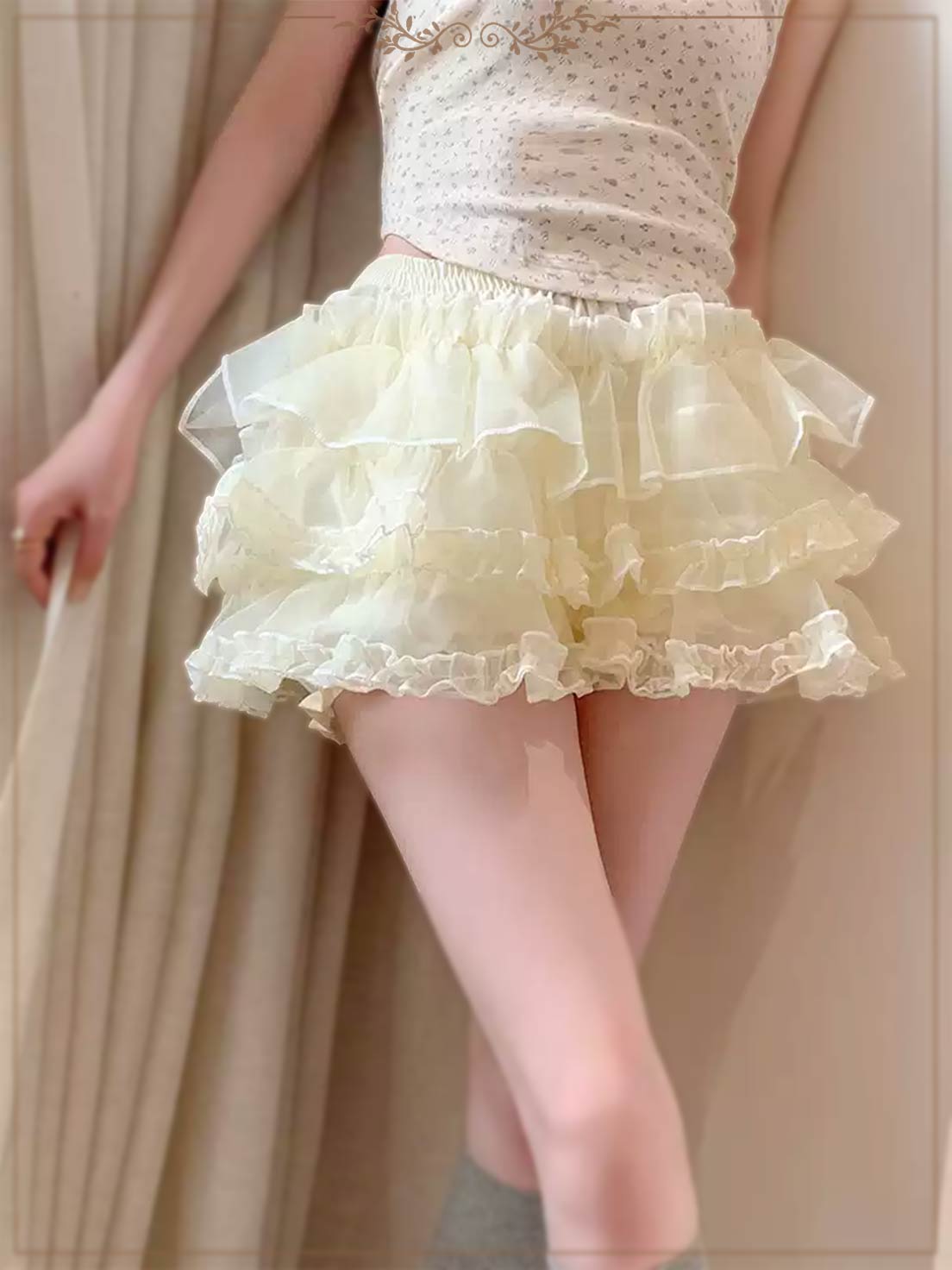 Petticoats Pumpkin Petticoat Anti See Through JK Short Cake Skirt Lolita Summer Safety Shorts