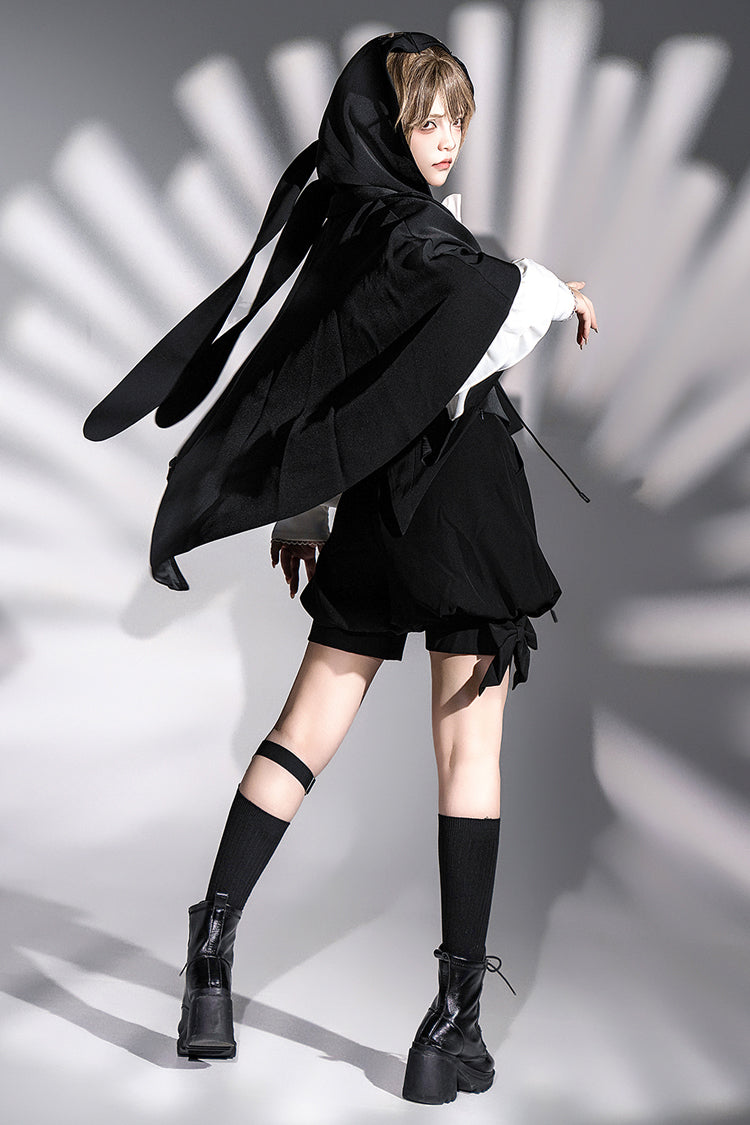Black Rabbit Feather Phantom Gothic Prince Handsome Ouji Lolita Vest