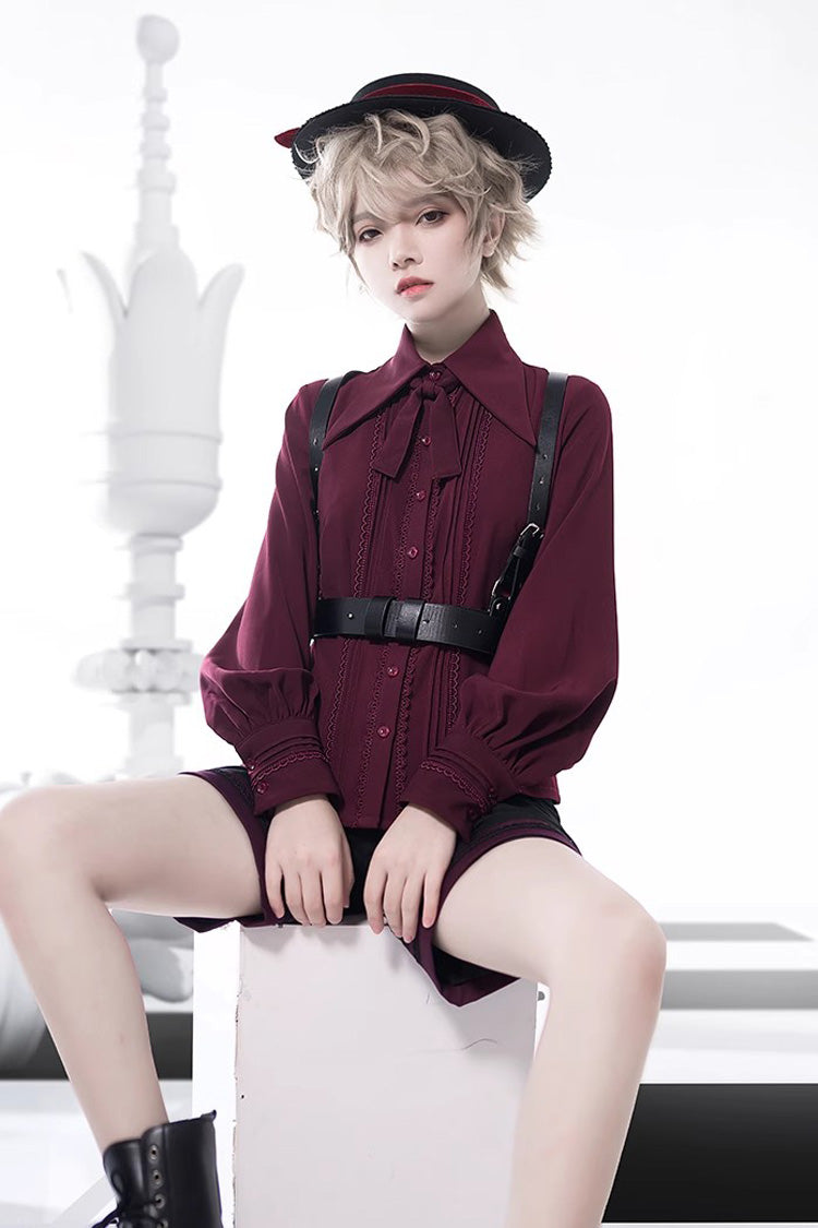 Black Gothic Vintage Elegant Ouji Fashion Lolita Blouse 4 Colors