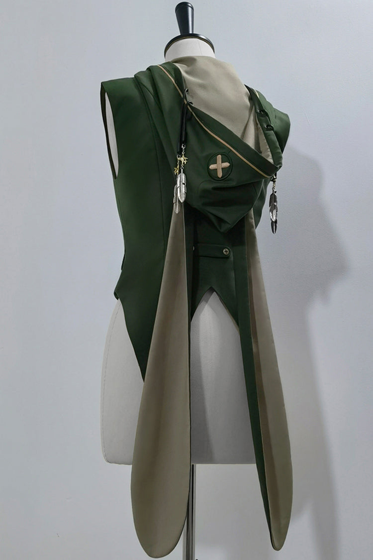 Green Rabbit Feather Sweet Prince Handsome Ouji Lolita Vest