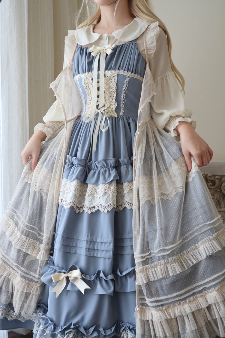 Lillian Ruffle Bowknot Lace Sweet Lolita Jsk Dress 4 Colors