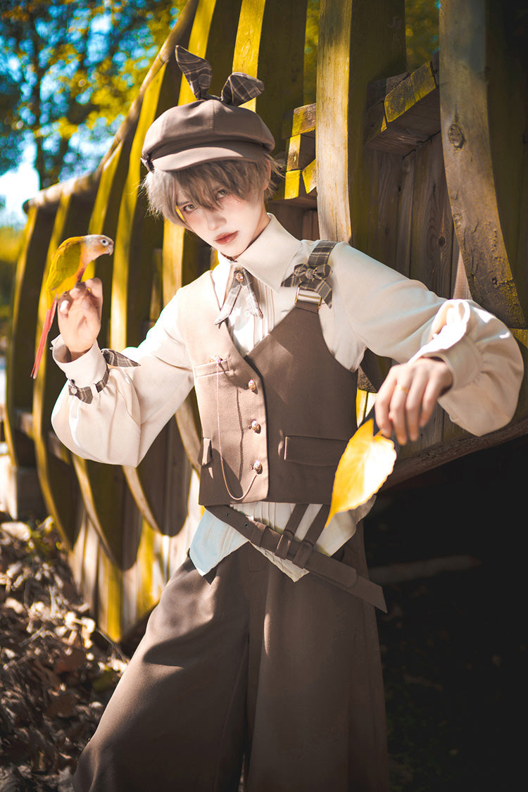 Coffee Brown Cute and Handsome Secret Morning Post Series Ouji Lolita Vest