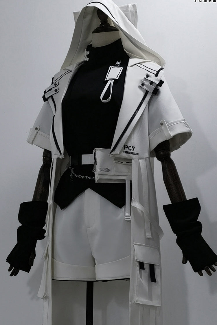 White White Cat Functional Style Ouji Fashion Prince Handsome Lolita Cat Ears Coat
