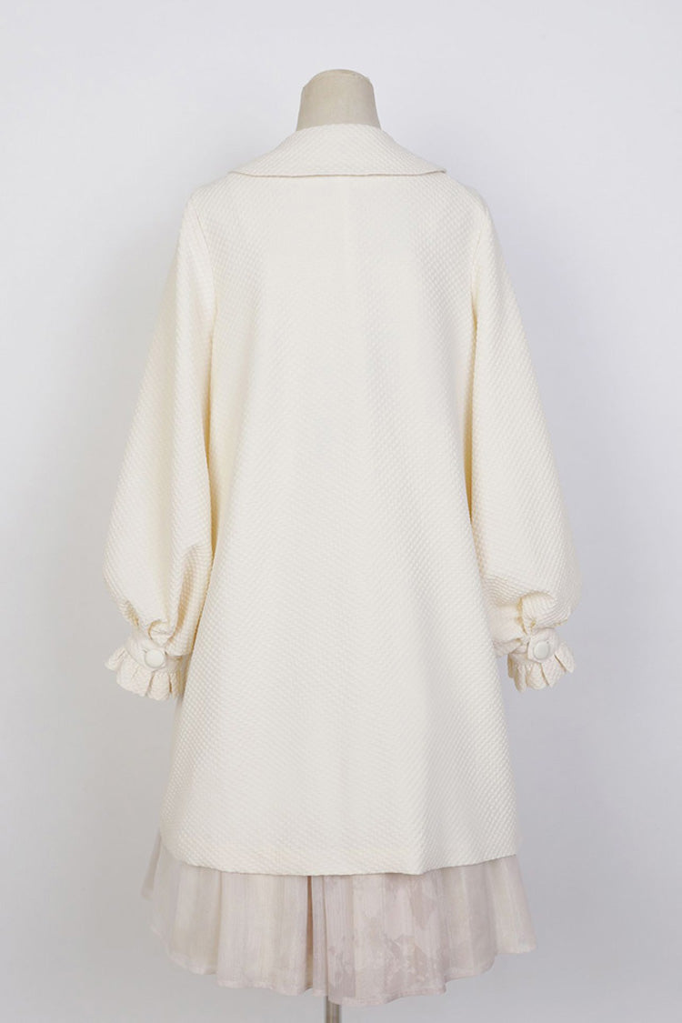 White Chinese Style Bronzing Flower Embroidery Sweet Lolita Jsk Dress