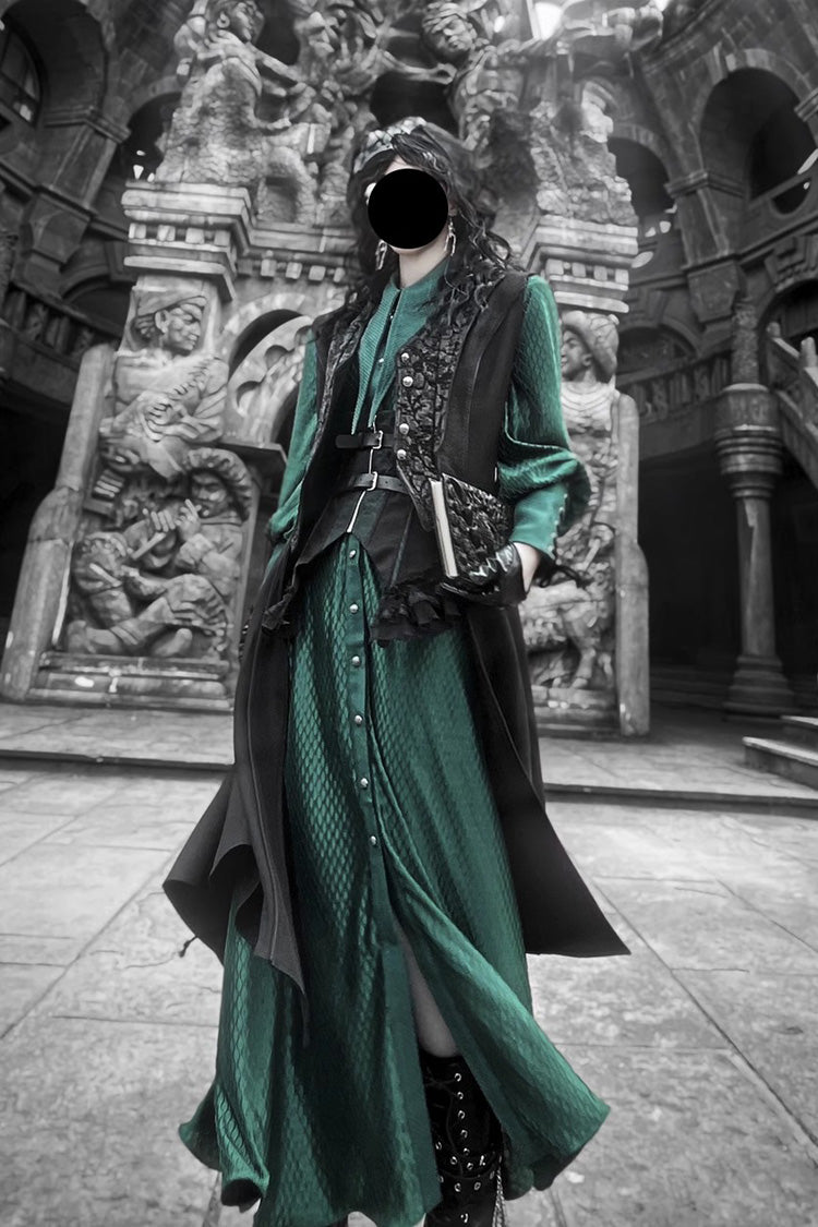 Black Sleeveless Print Gothic Prince Handsome Ouji Lolita Vest