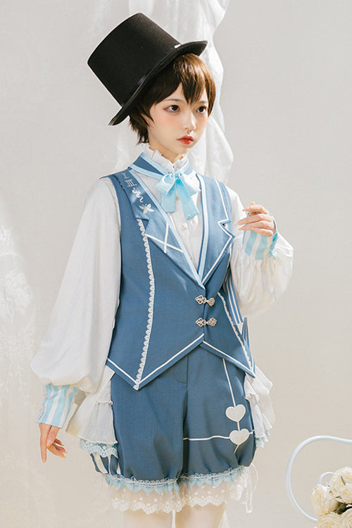 Alice Detective Retro Genuine Blue Ouji Lolita Vest