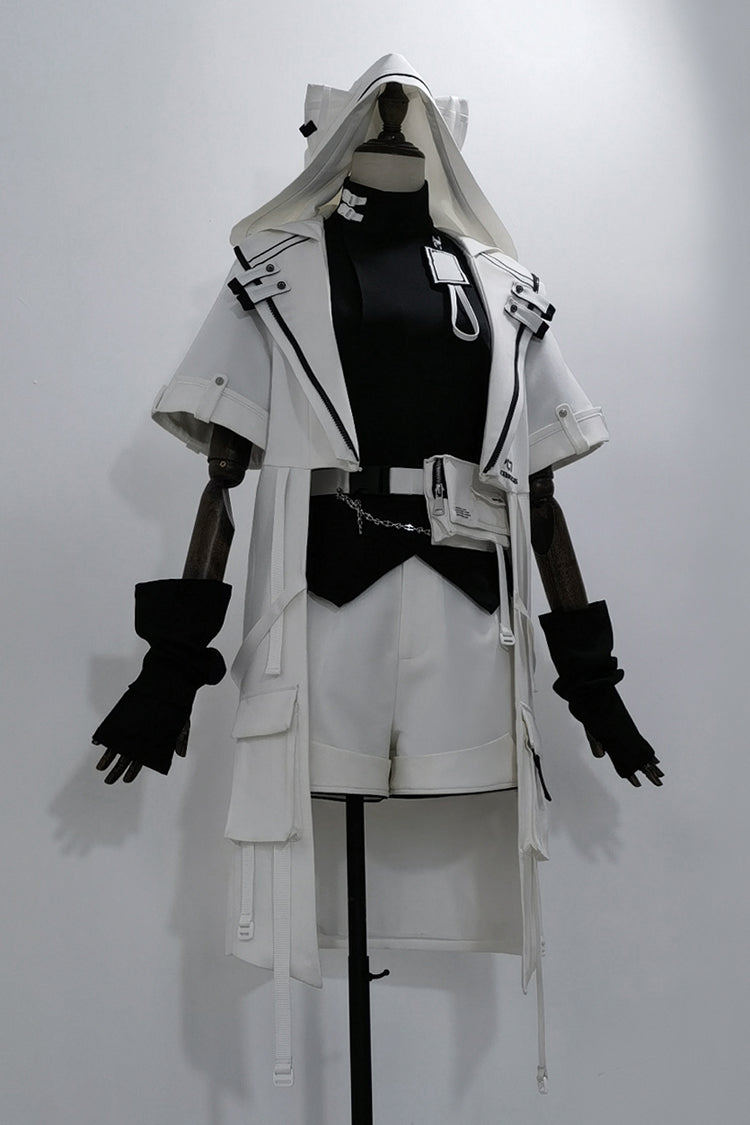 White White Cat Functional Style Ouji Fashion Prince Handsome Lolita Cat Ears Coat