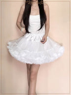 Lolita Petticoat White Fluffy Cloud-like Soft Tulle Short Pannier for Daily Wear