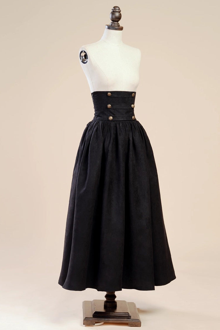Magic Academy High Waisted Multi-Layered Ruffle Lace-Up Sweet Vintage Lolita Skirt 3 Colors