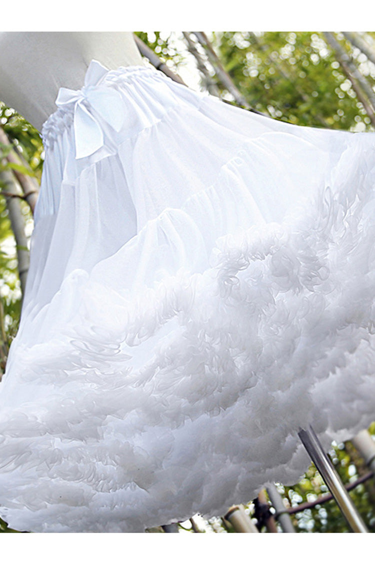 White Cotton Super Fluffy Violence Soft Candy Sweet Lolita Petticoat Skirt