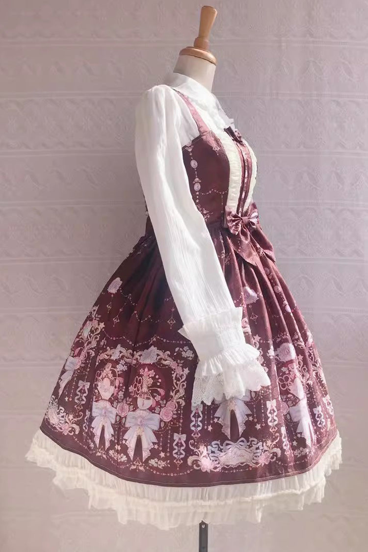 Small Delicate Print Ruffle Bowknot Sweet Lolita Jsk Dress 4 Colors