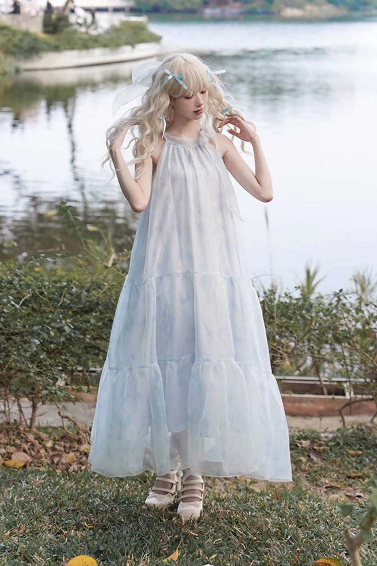 Glacier Blue Bubble Love Hanayome Tie-dyed Sweet Elegant Lolita Dress