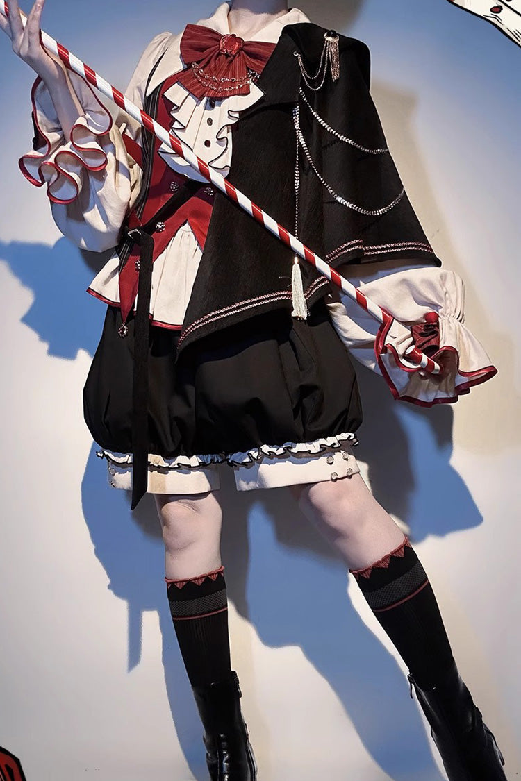 Multi-Color Natural Philosophy Long Sleeves Ruffle Bowknot College Style Prince Gorgeous Ouji Lolita Set
