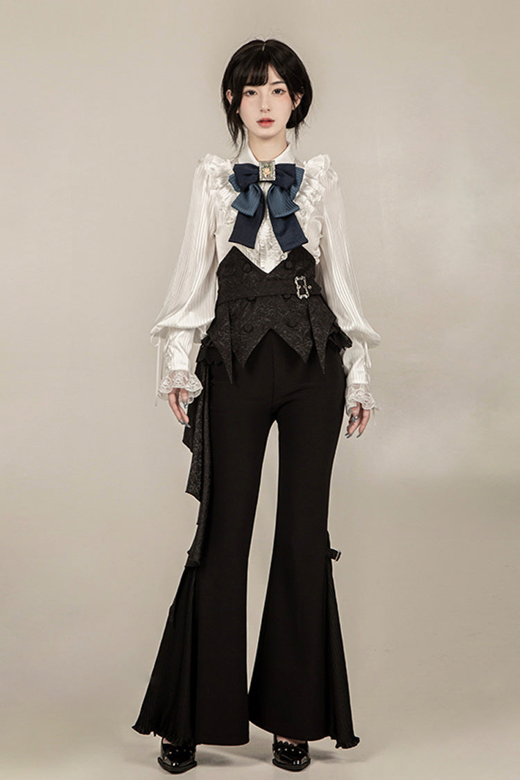 Black Gold Hunter Long Sleeves Pirate Style Gothic Long Pants