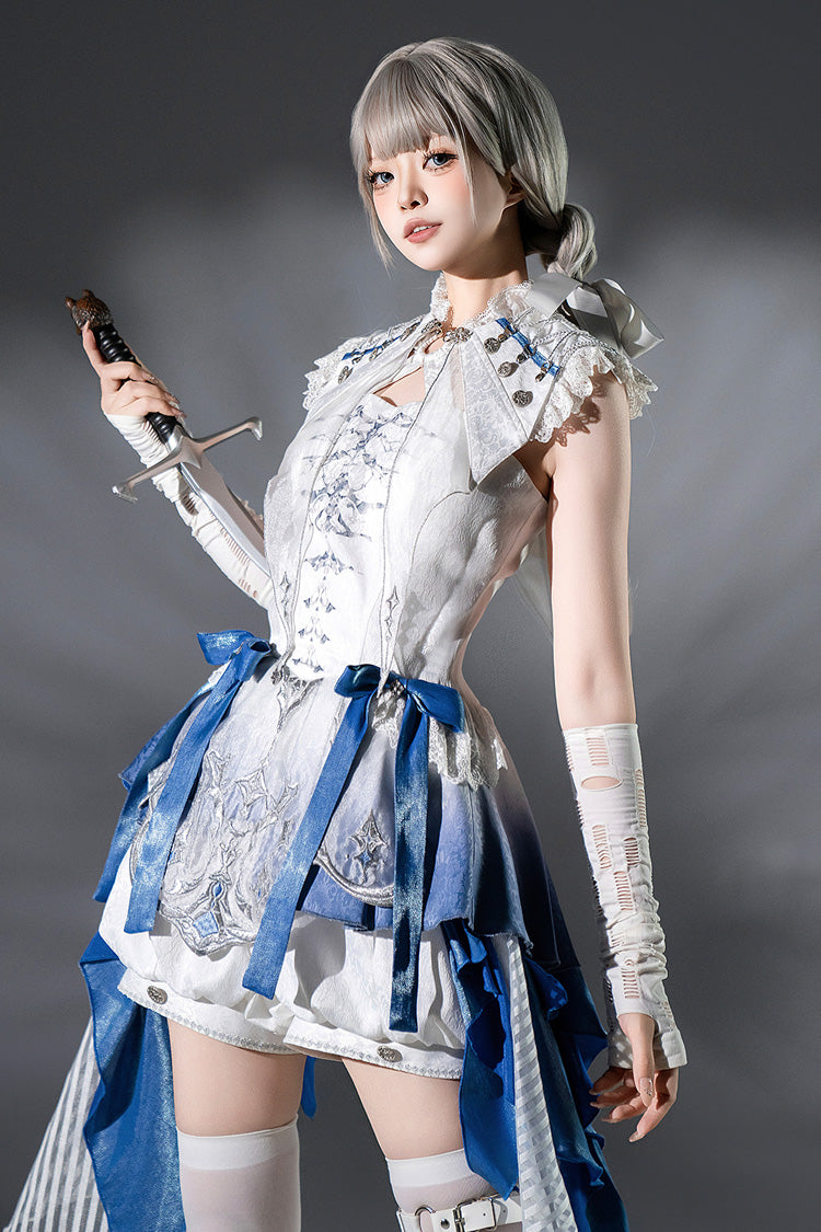 White Dragon Bones Chinese Style Prince Handsome Ouji Lolita Shorts