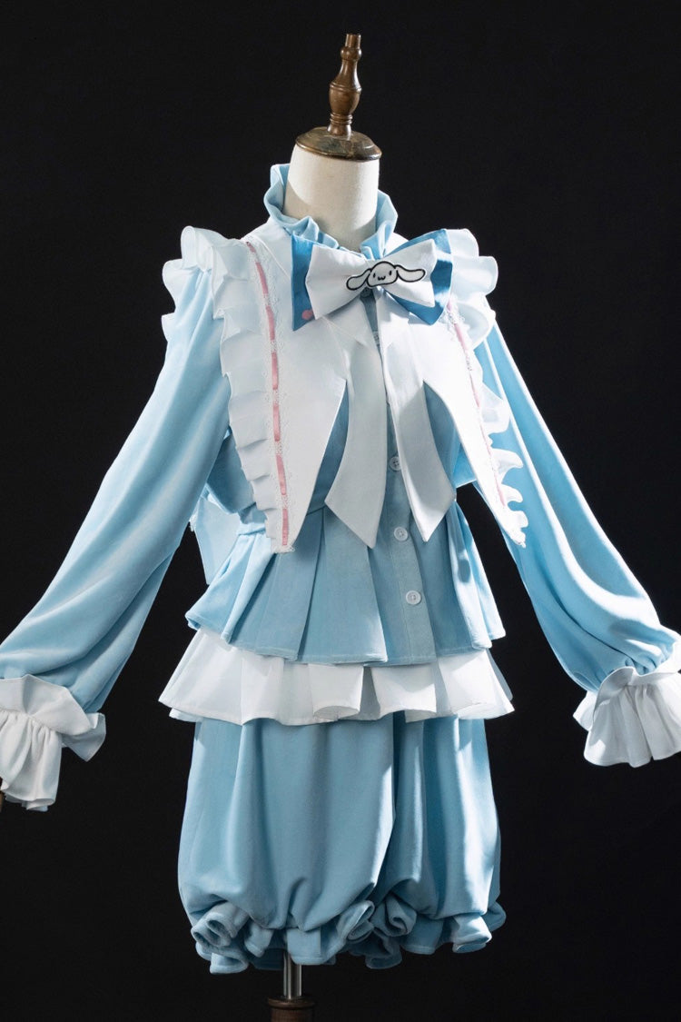 Blue Identity V Long Sleeves Ruffle Bowknot Sweet Prince Ouji Lolita Set