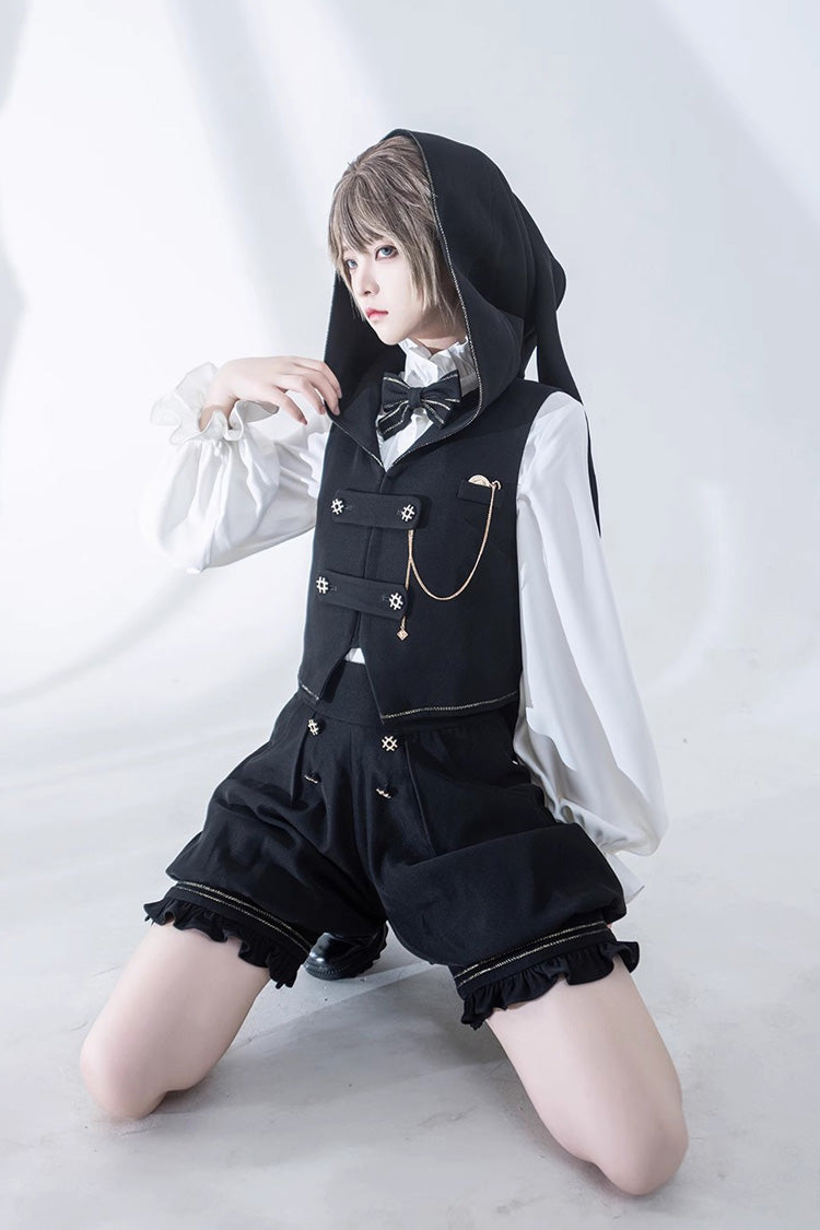 White Anxious Rabbit Long Sleeves Ouji Fashion Gothic Lolita Blouse