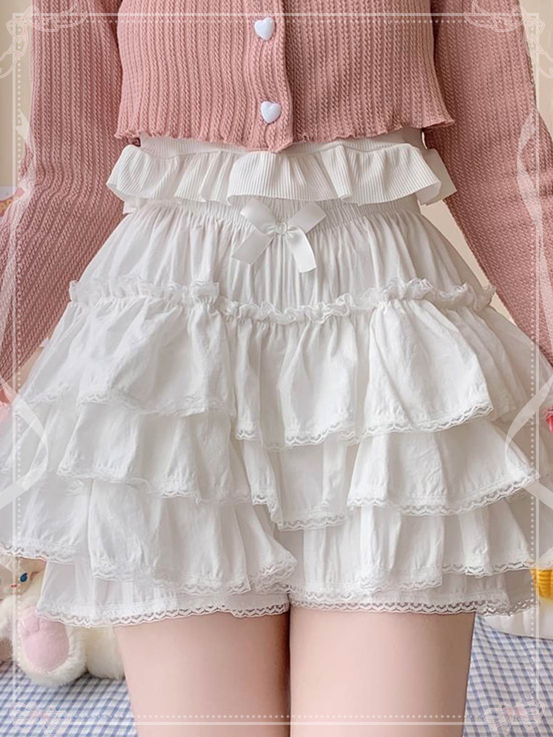 Lolita Petticoats Pink Japanese Warm Pumpkin Leggings Cake Versatile Shorts