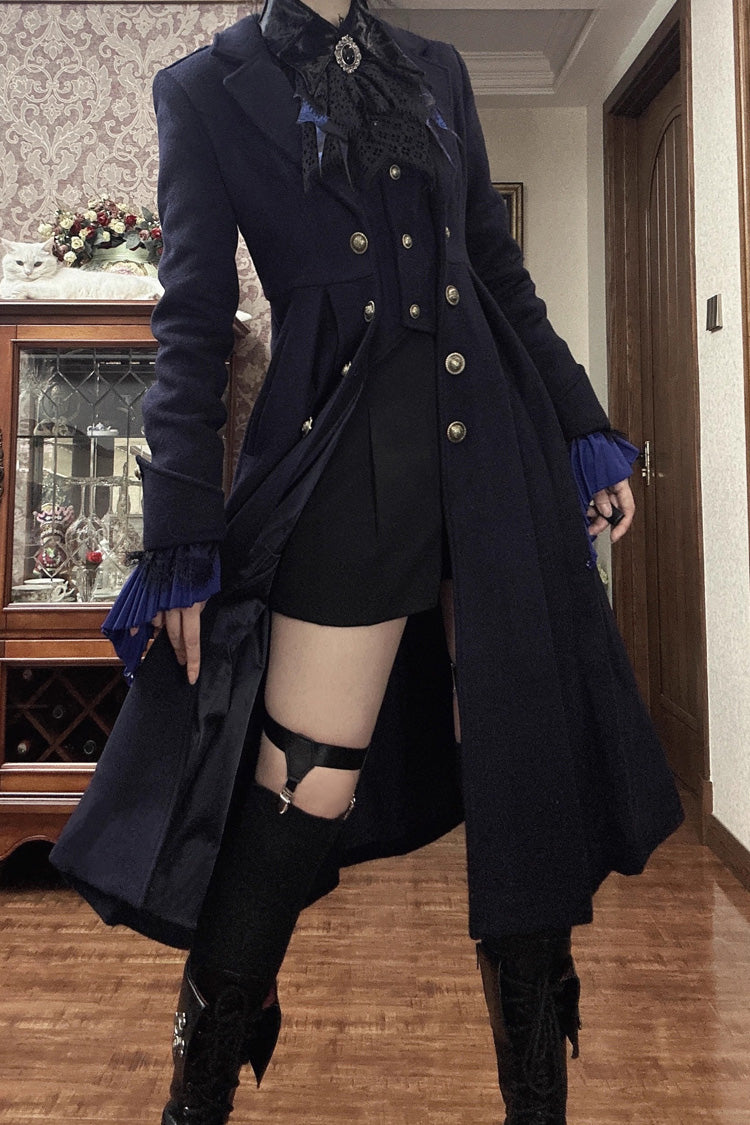 Paranoid's Punishment  Wool Long Sleeves Slim Gothic Lolita Trench Coat 4 Colors