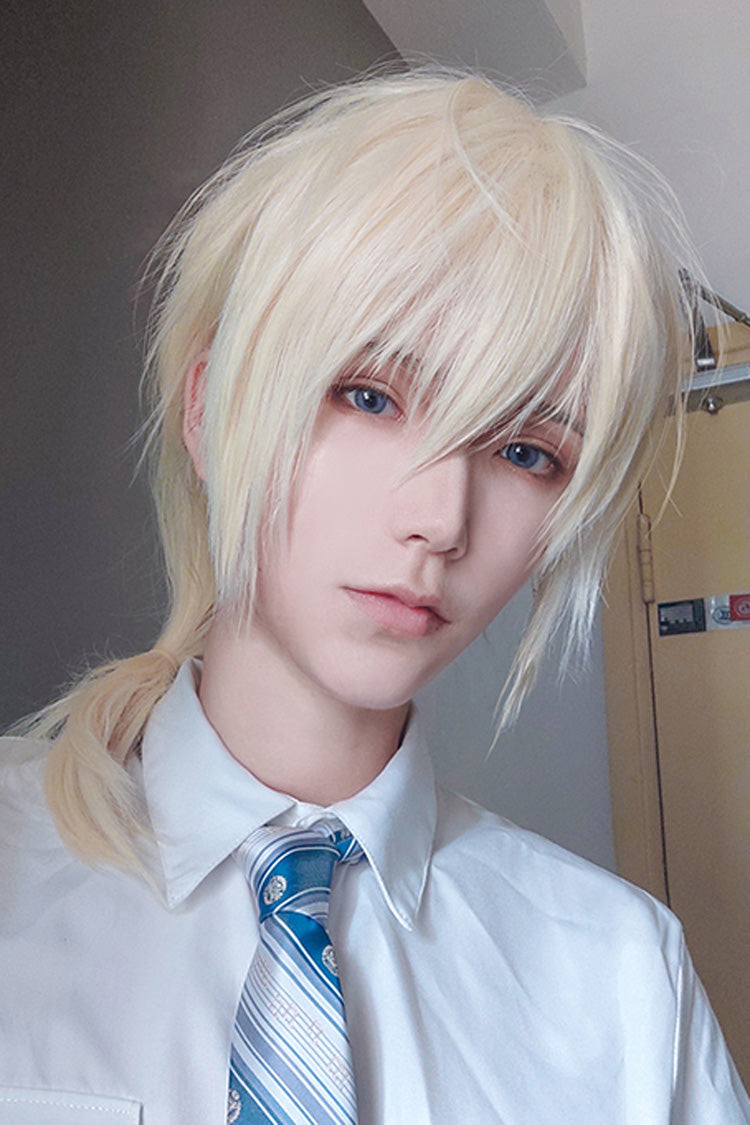 Fluffy Light Golden Ponytail Ouji Wig
