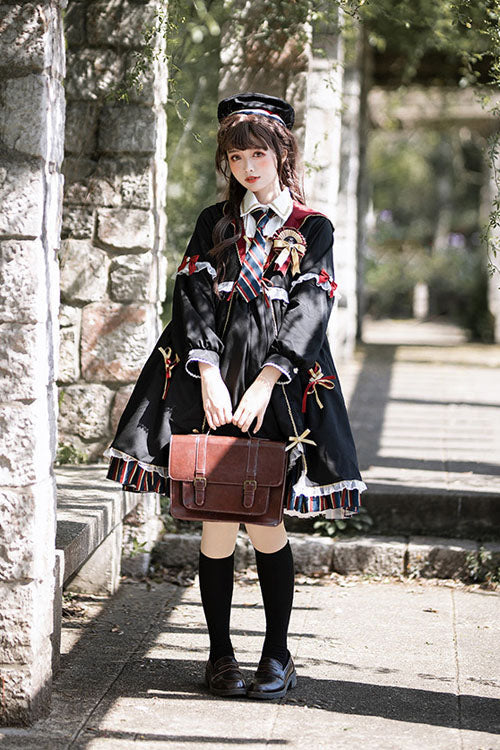 Magic Academy Witch Alchemy Long Sleeves Gothic Lolita OP Dress 4 Colors