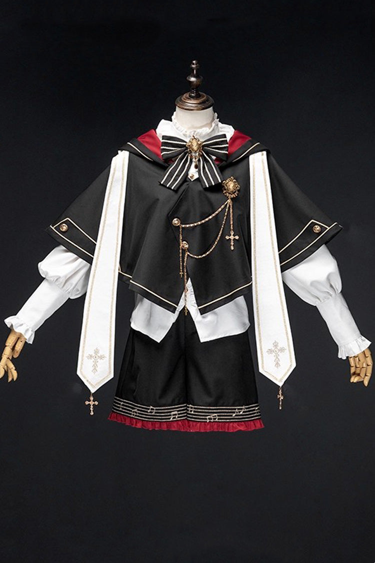 Black The Choir of The Church Ouji Fashion Gothic Prince Lolita Set (Older Brother Version)
