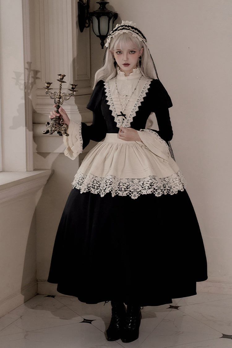 Black Letters and Poems·Nocturne Nun Long Sleeves Ruffle Gothic Lolita Long Dress