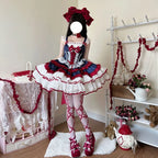 [Pre] Sweet Lolita Goth Lolita Ruffled Lace Bow Lolita Dress JSK Princess Cake Dress