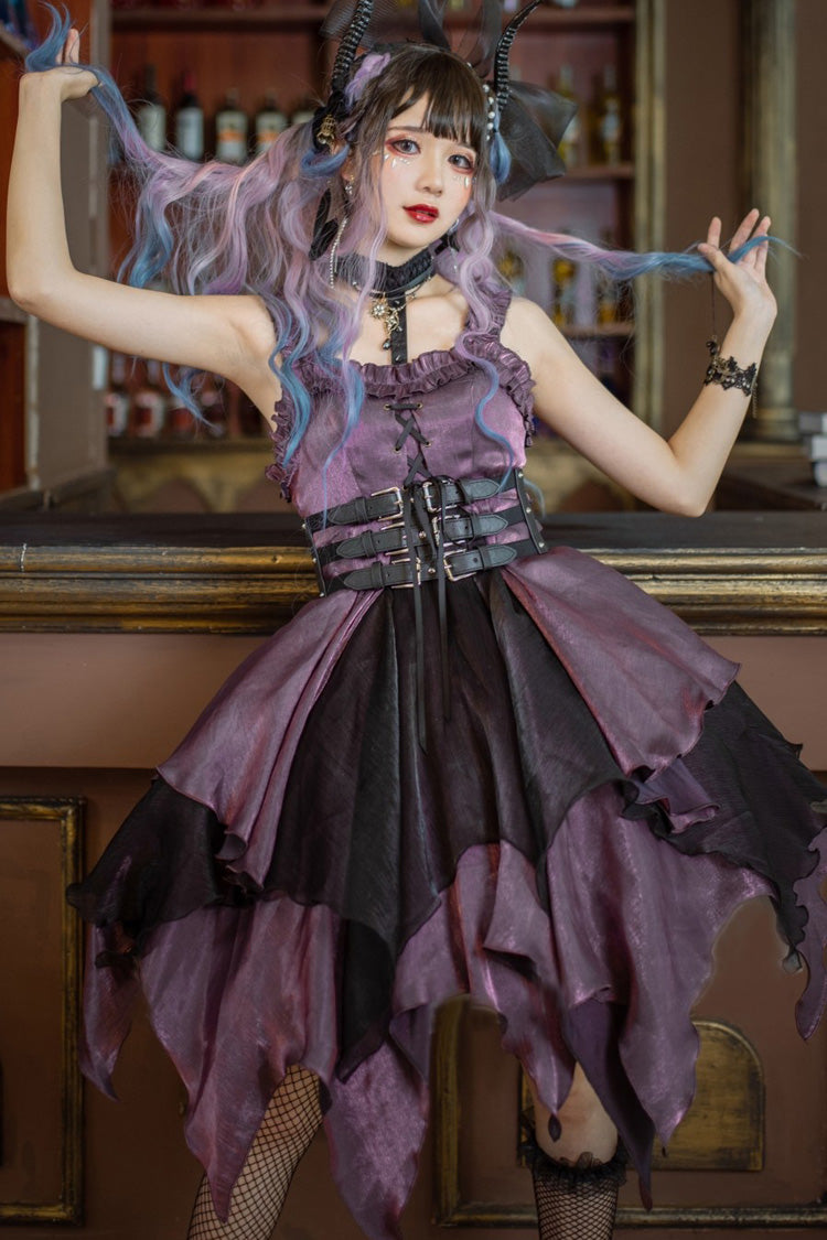 Purple Seven Deadly Sins: Lust Multi-Layered Irregular Gothic Lolita Jsk Dress