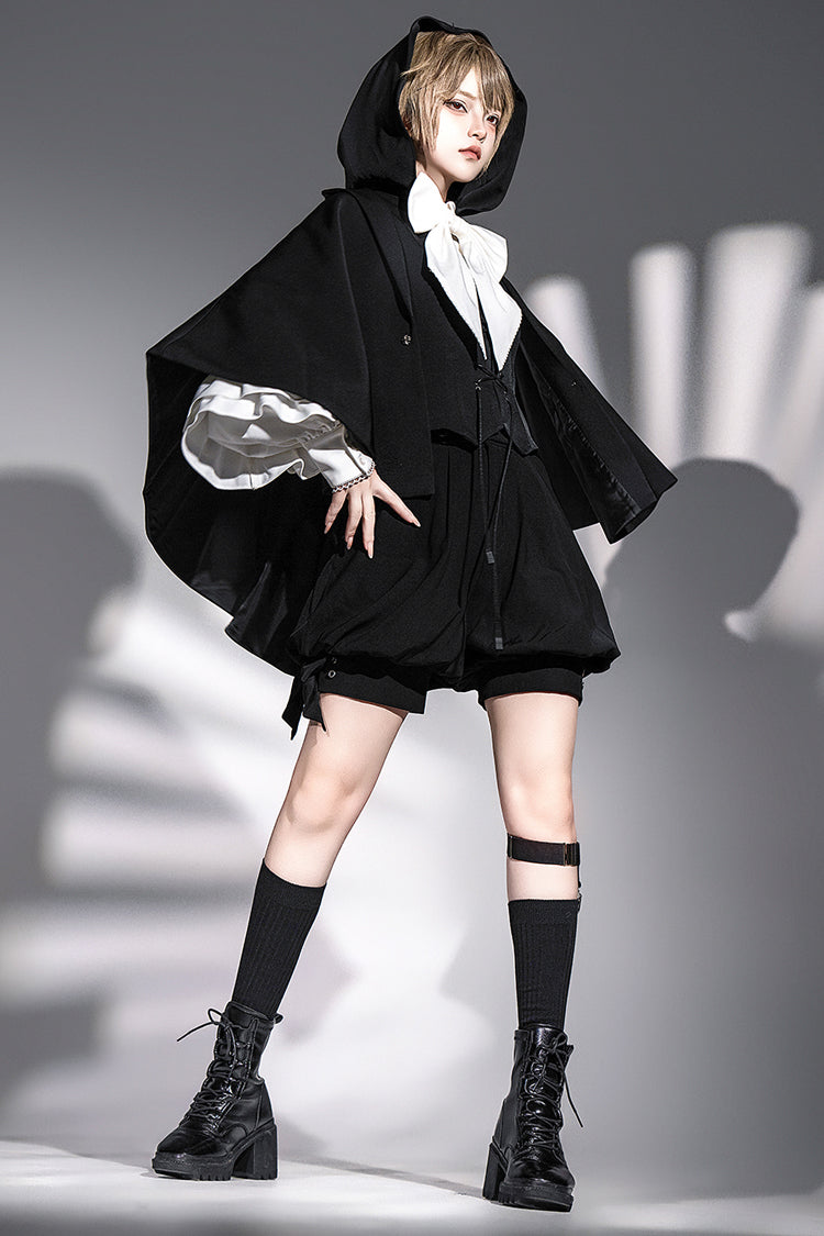 Black Rabbit Feather Phantom Gothic Prince Handsome Ouji Lolita Vest