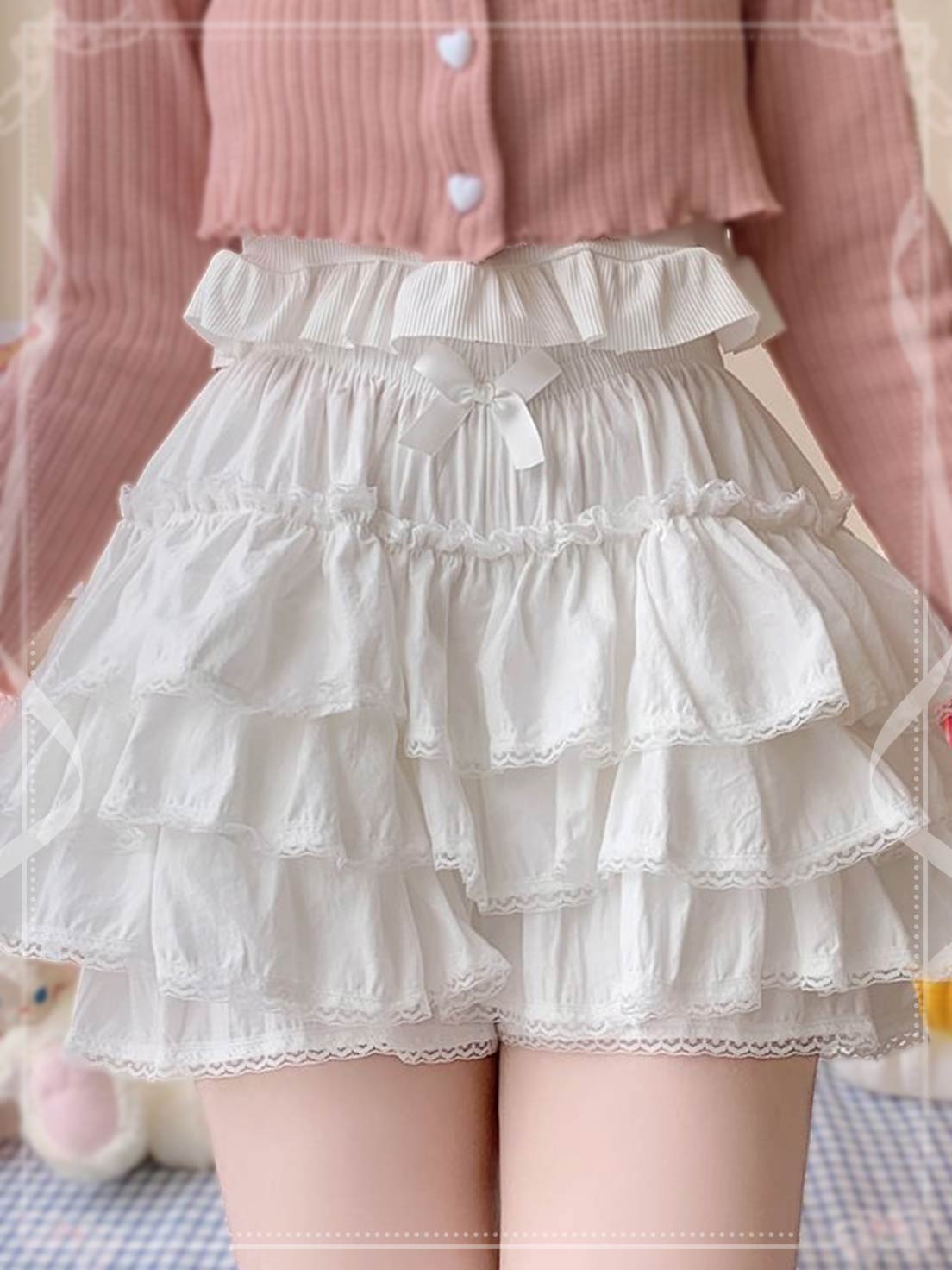 Lolita Petticoats Pink Japanese Warm Pumpkin Leggings Cake Versatile Shorts