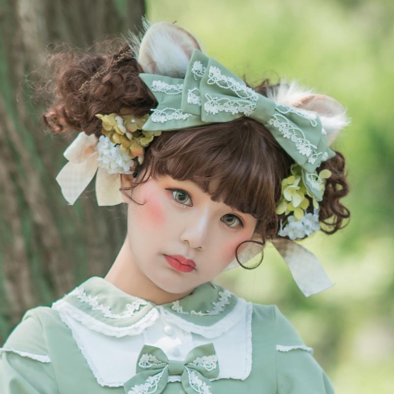 4 Colors Bowknot Lace Lolita KC Headdress