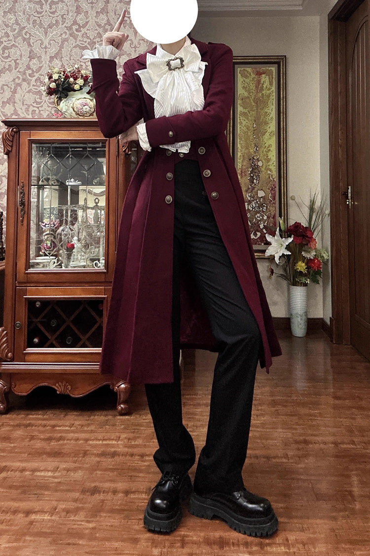 Paranoid's Punishment  Wool Long Sleeves Slim Gothic Lolita Trench Coat 4 Colors