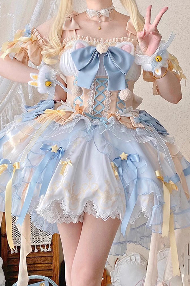 Blue Hanayome Bowknot Sweet Princess Lolita Dress