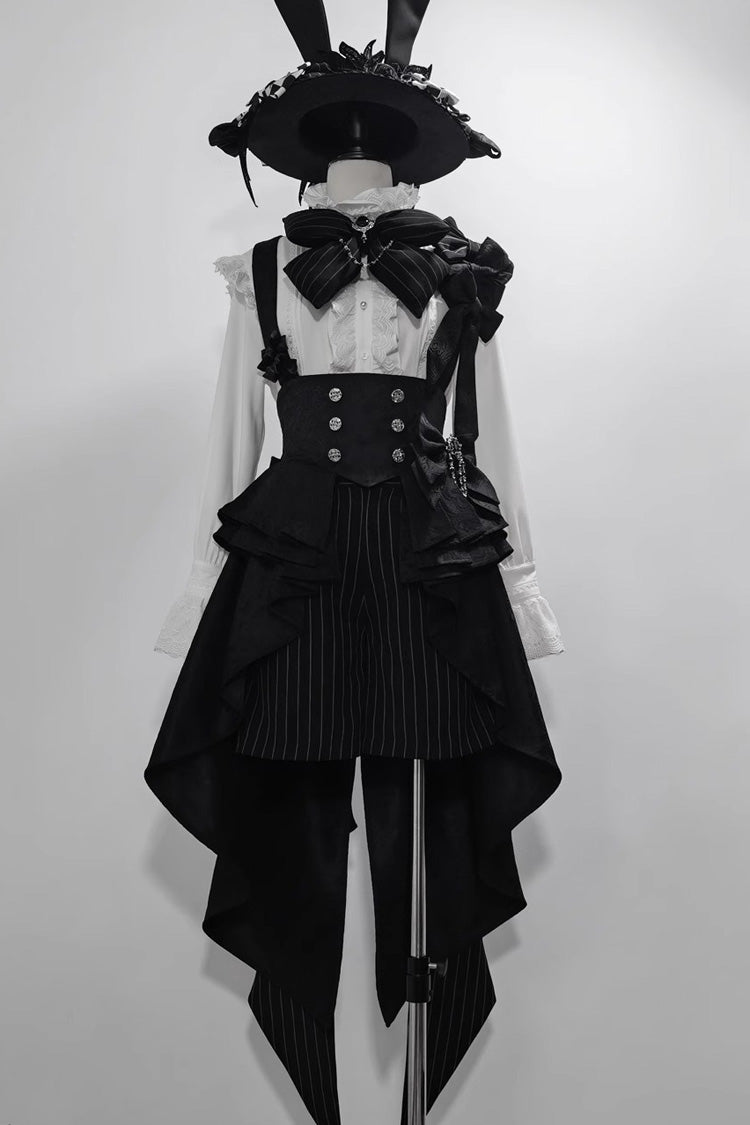 Black Rabbit Theater Jacquard Version Ouji Lolita Rabbit Ear Hat