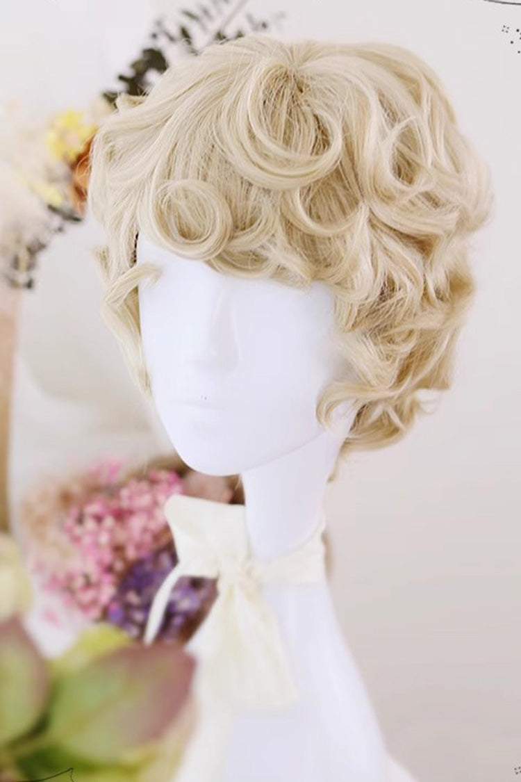 Linen Platinum Prince Encounter Short Curly Hair Ouji Wig