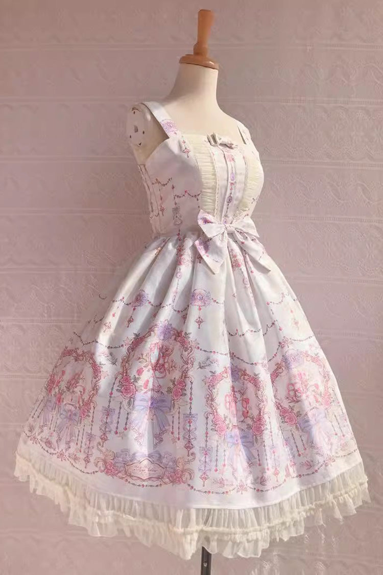 Small Delicate Print Ruffle Bowknot Sweet Lolita Jsk Dress 4 Colors