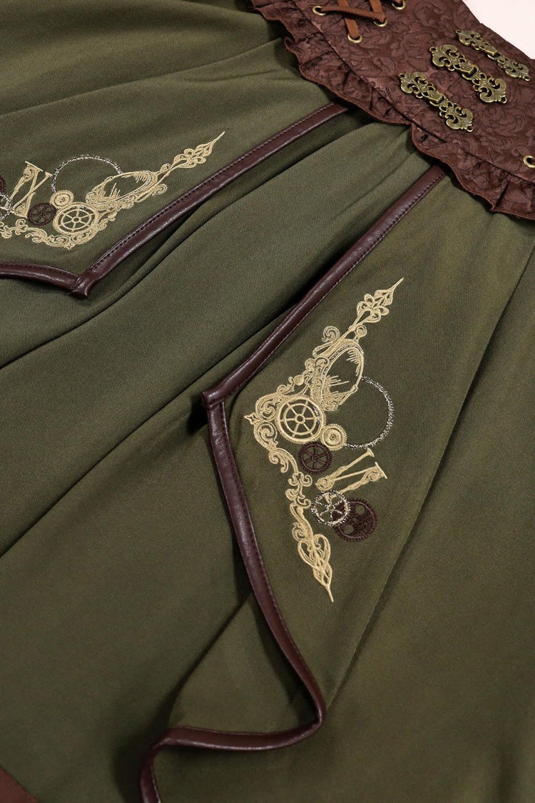 Ouji Punk Embroidery Cardigan Bowknot Lolita Strap Dress 2 Colors