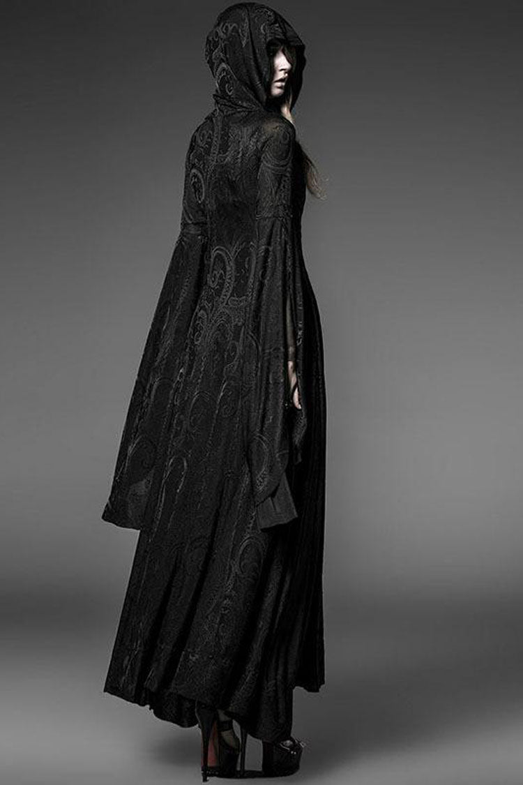 Black High Priestess Hooded Knitted Long Sleeves Gothic Lolita Dress
