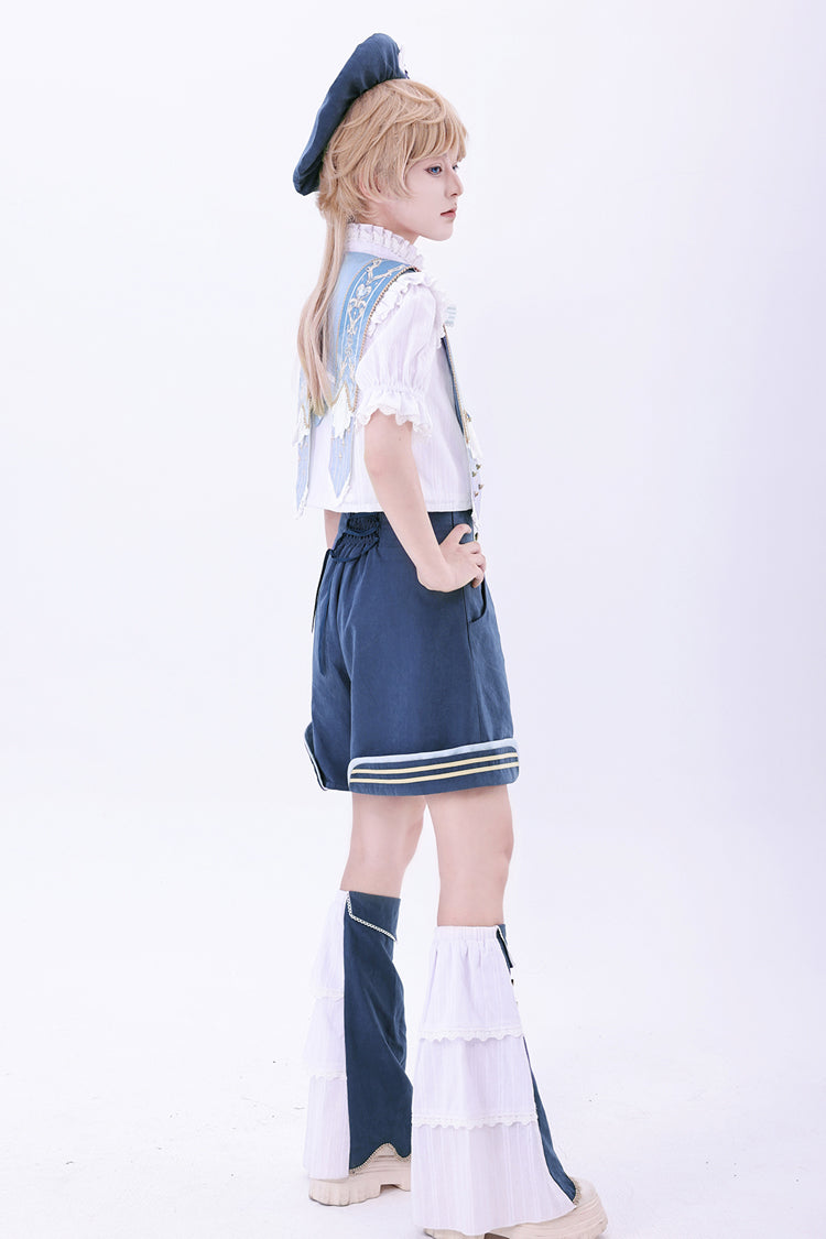 Blue Messenger of Heaven Ouji Prince Handsome Lolita Shorts