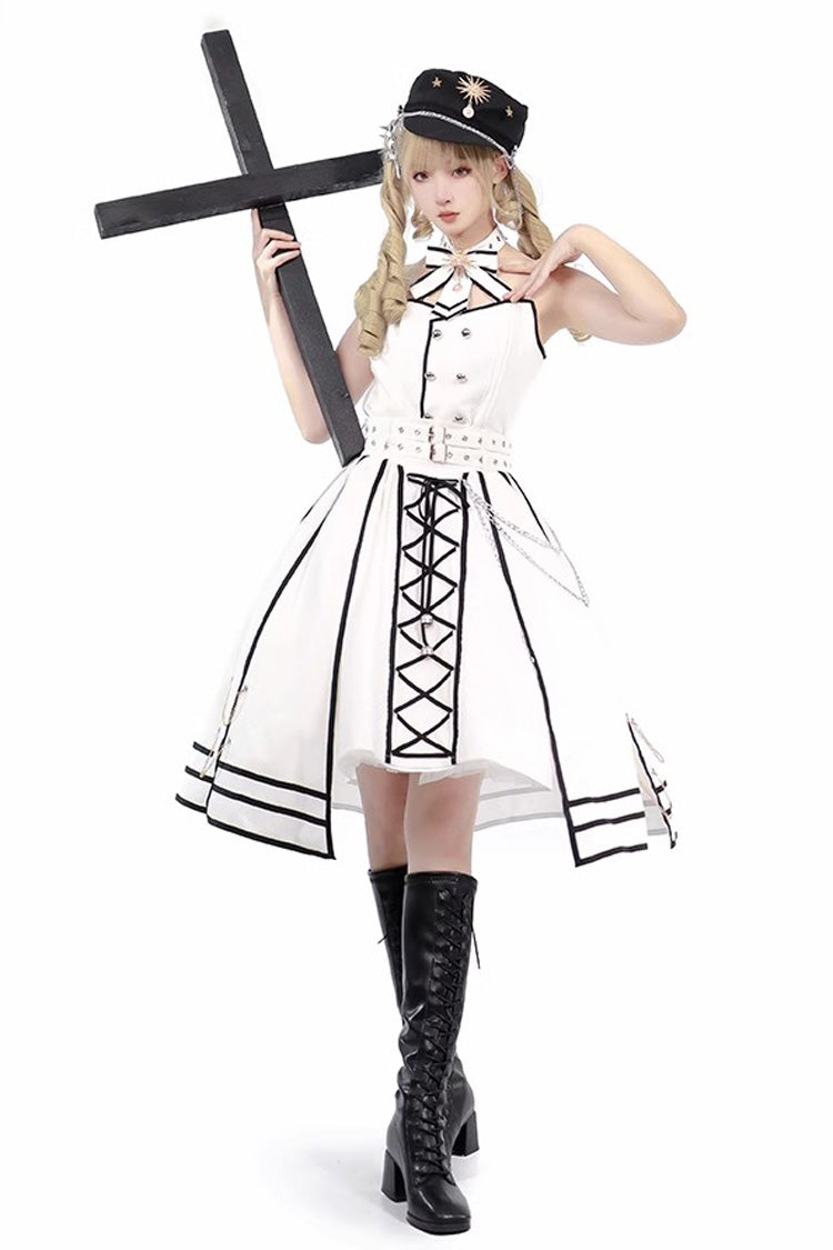 Judgement Knight Long Sleeves Print Bowknot Gothic Lolita Skirt Set 2 Colors